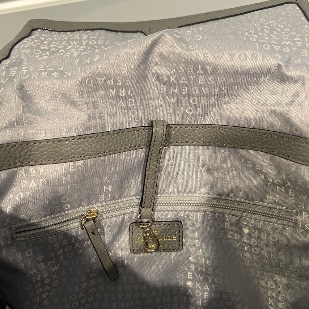 Kate Spade Gray Monogram Backpack - image 3